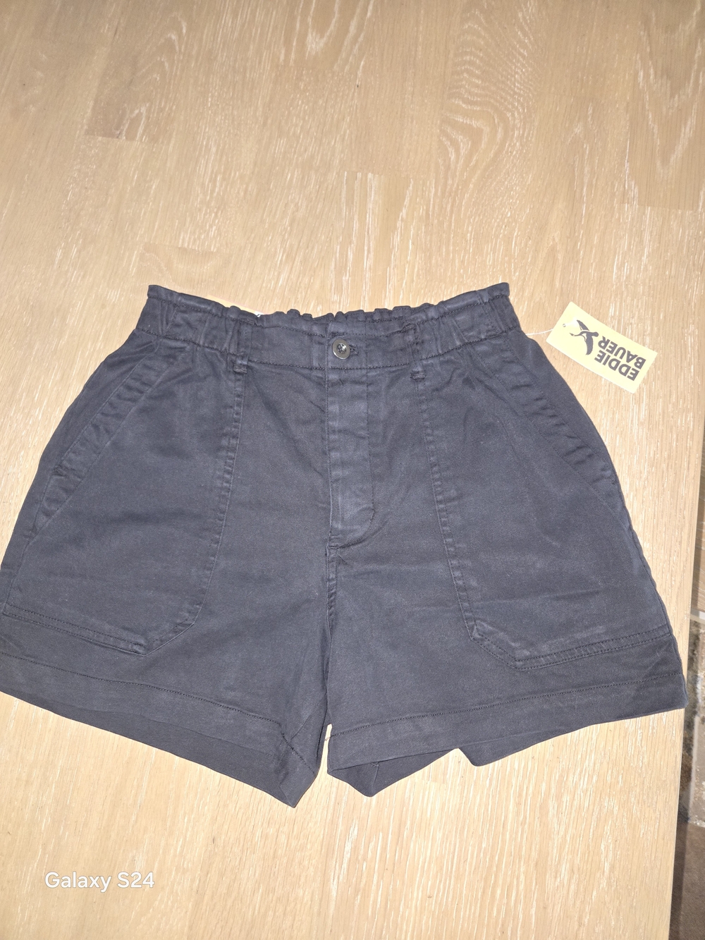 Eddie Bauer Black Everyday Pull-On Shorts New Womens S NWT